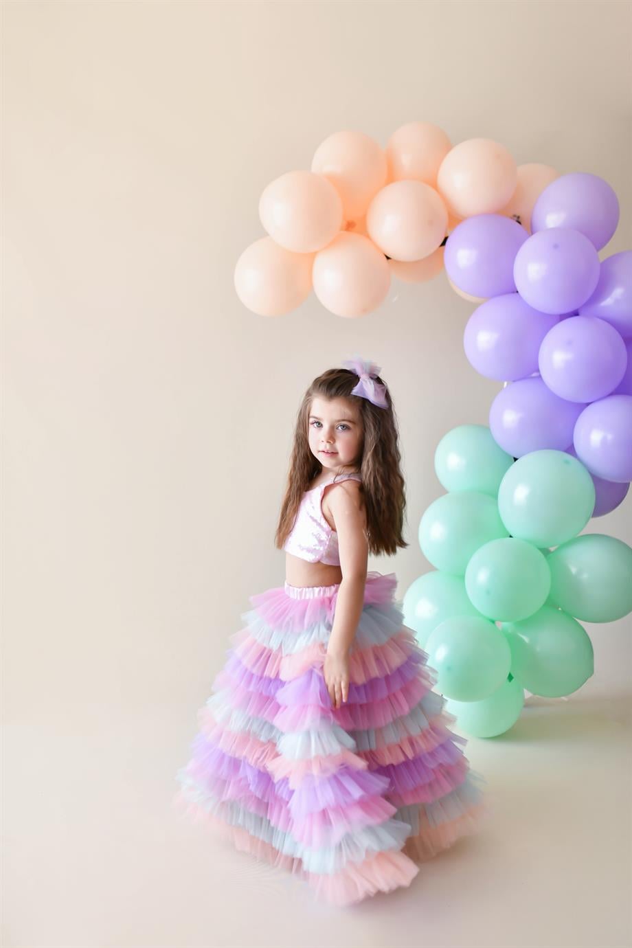 COLOURFUL LONG TUTU SKIRT