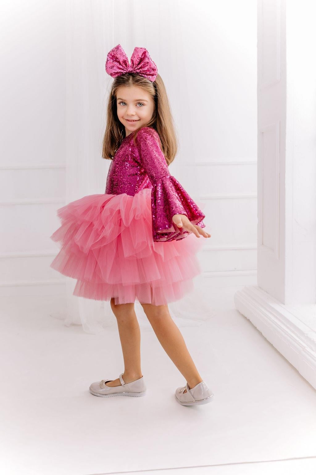 FUSHIA SHINY TUTU DRESS