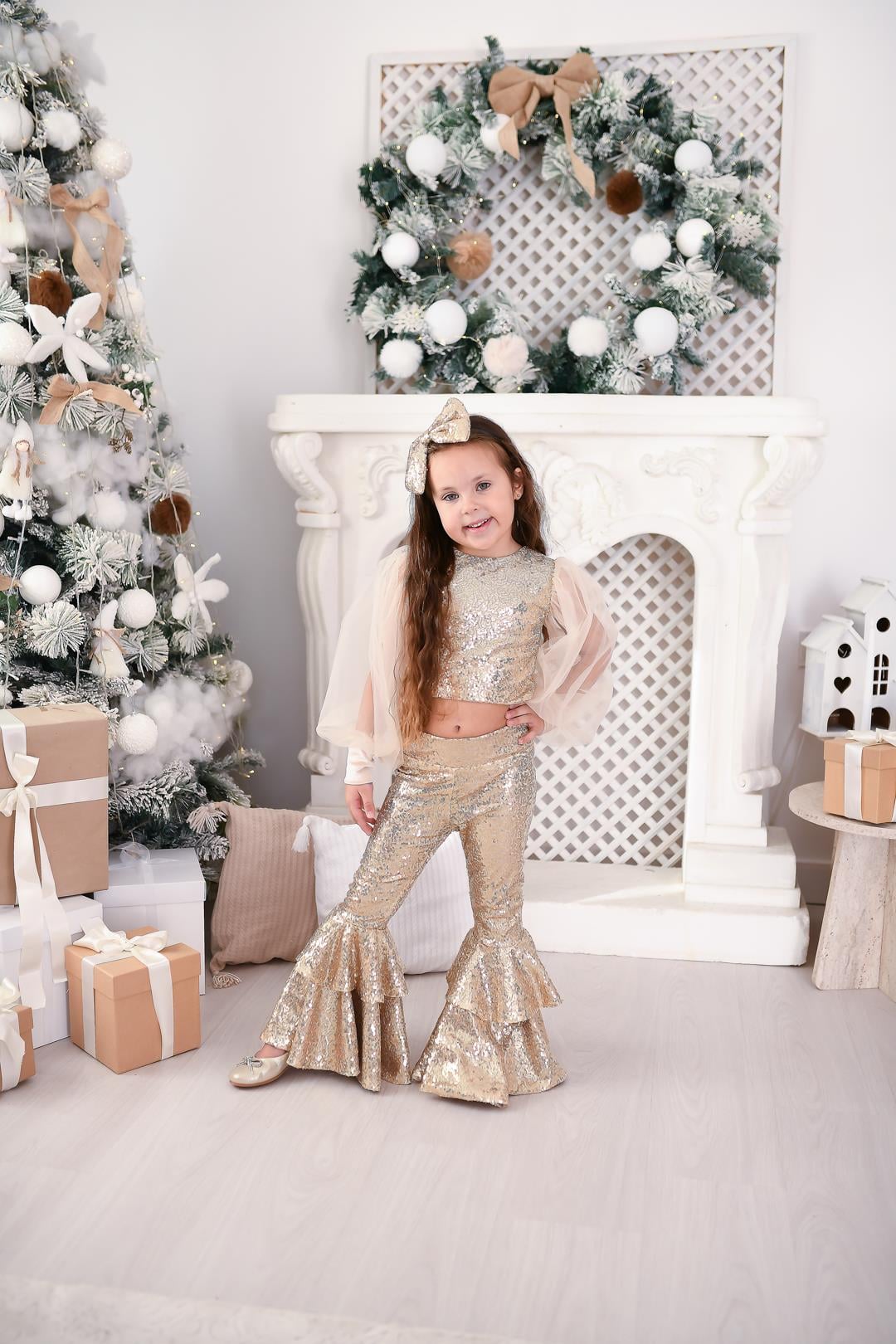 GOLD BOHO TROUSER AND CROP