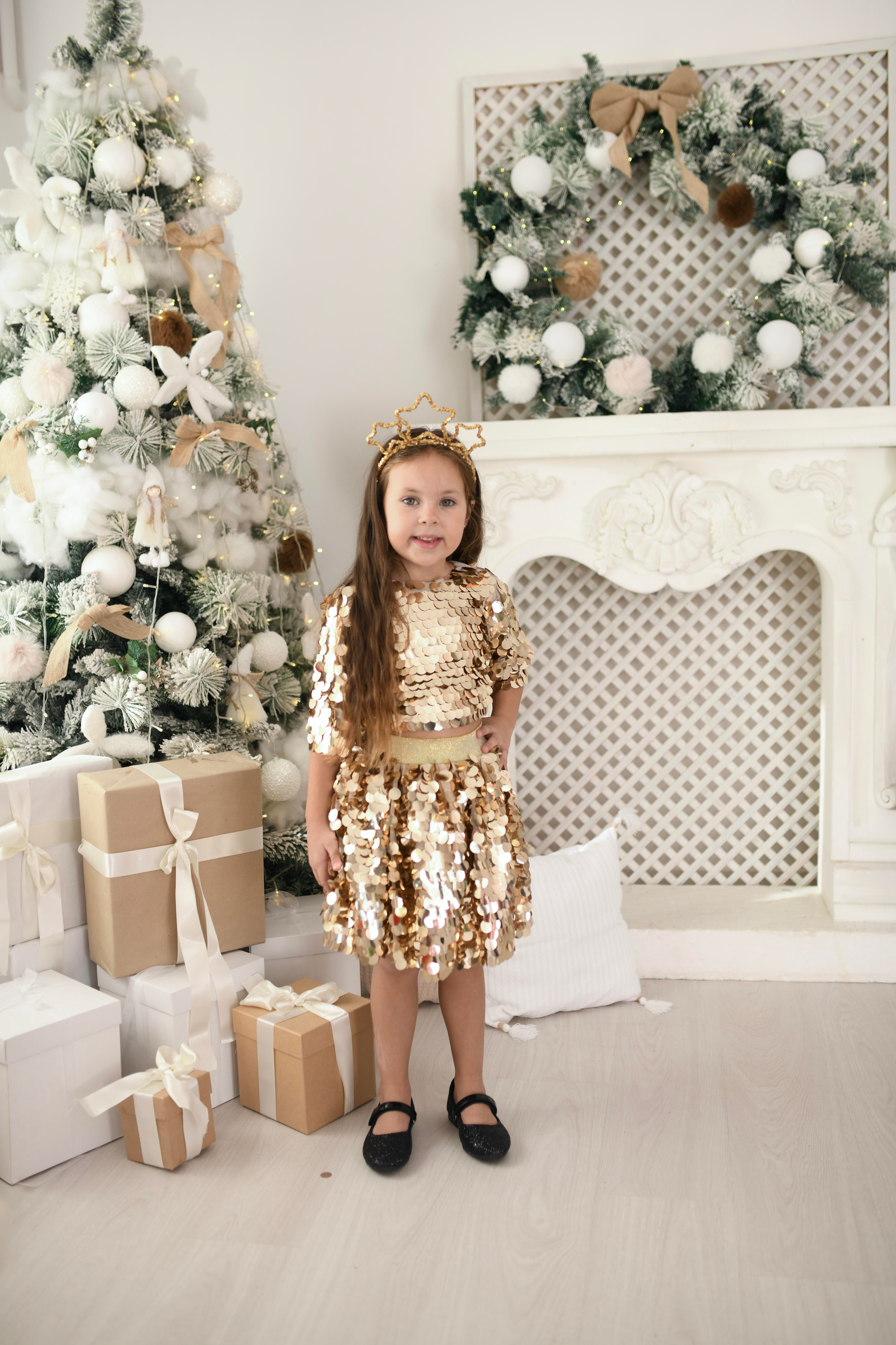GOLD SQUAMA SKIRT&CROP