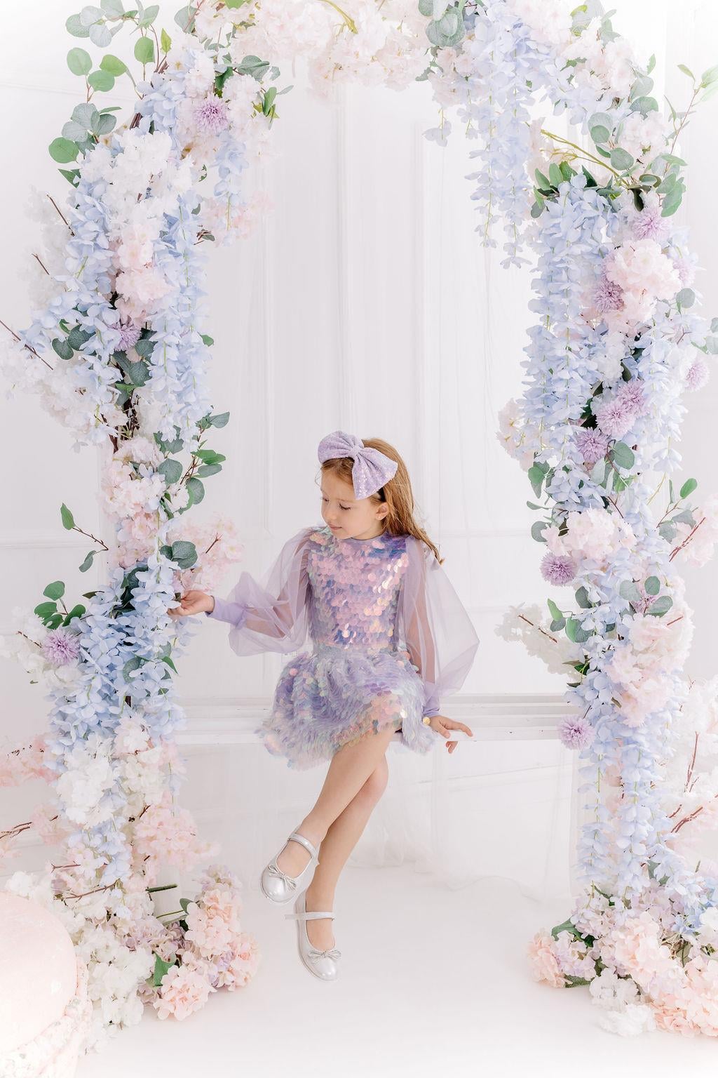 LILAC BOHO SQUAMA CROP&SKIRT