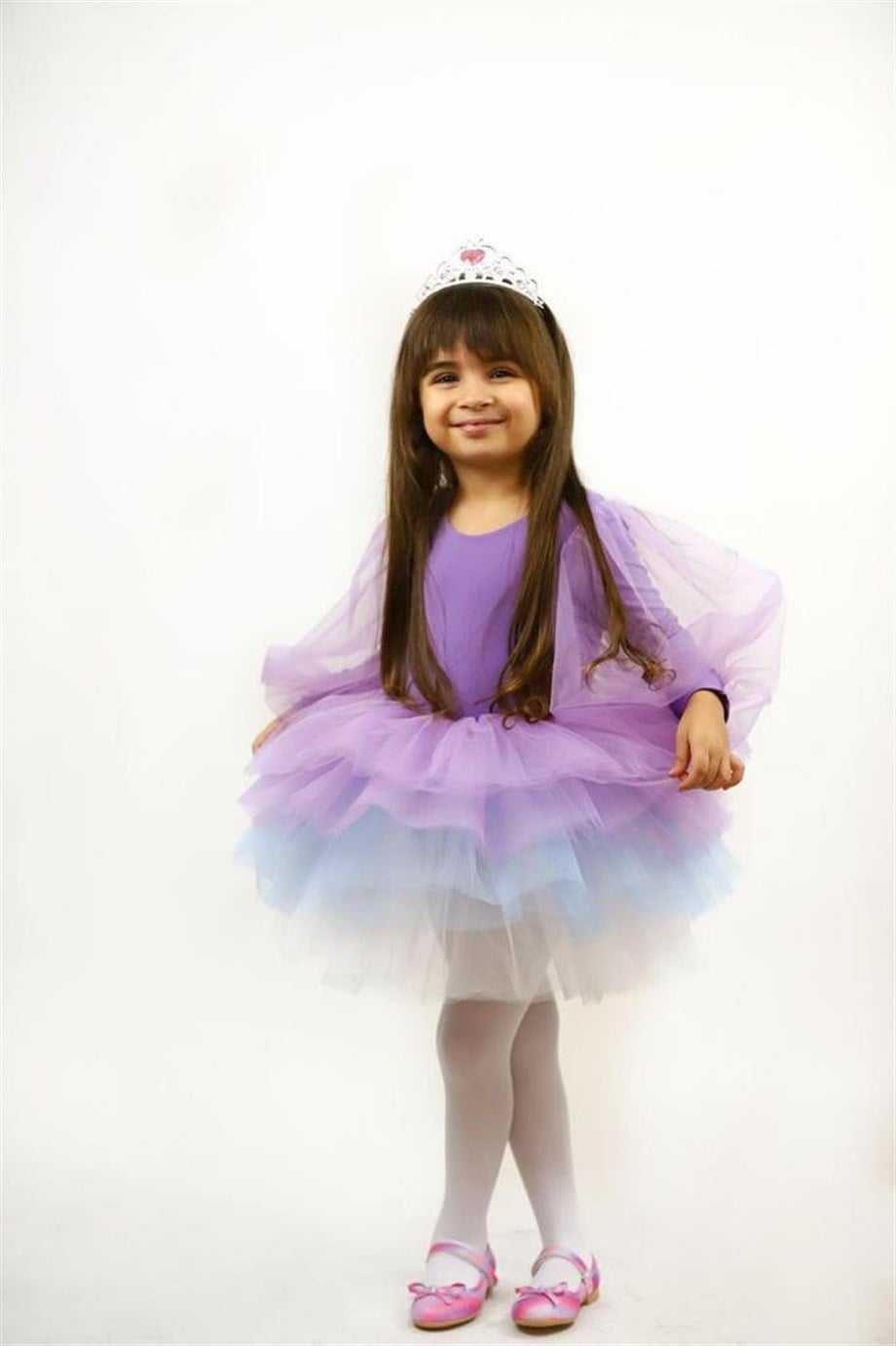 Lilac Boho Winter Tutu Dress