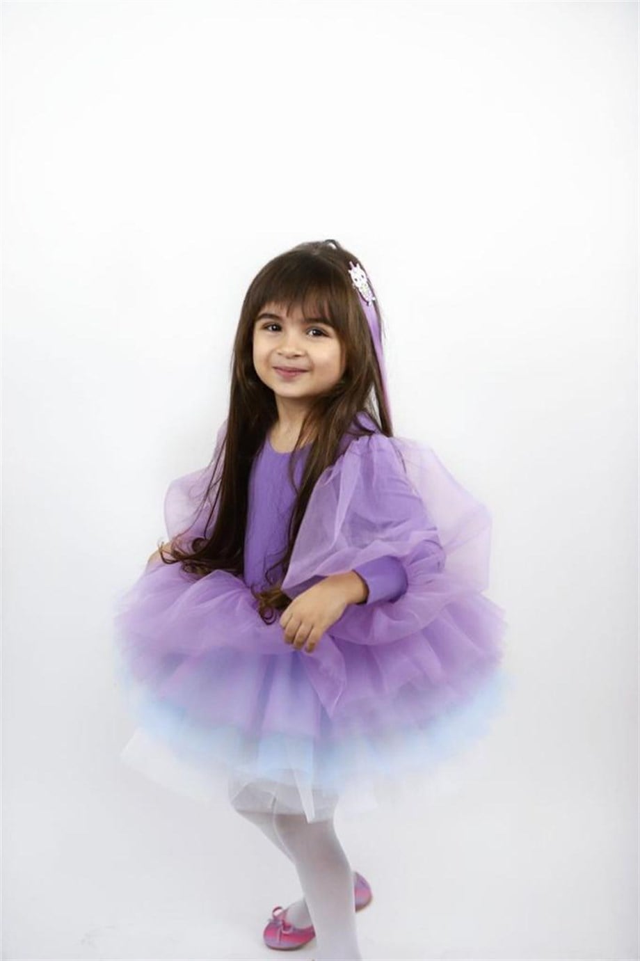 Lilac Boho Winter Tutu Dress