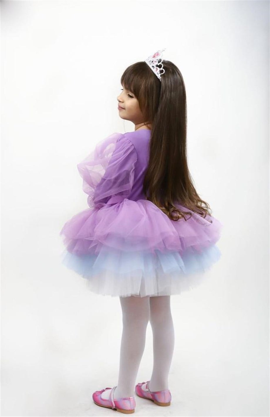 Lilac Boho Winter Tutu Dress