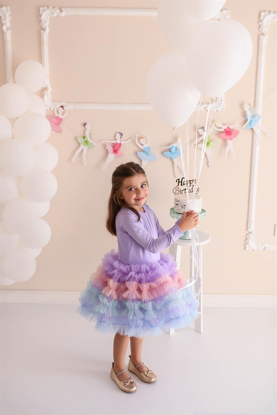 LILAC CUPCAKE WINTER TUTU DRESS