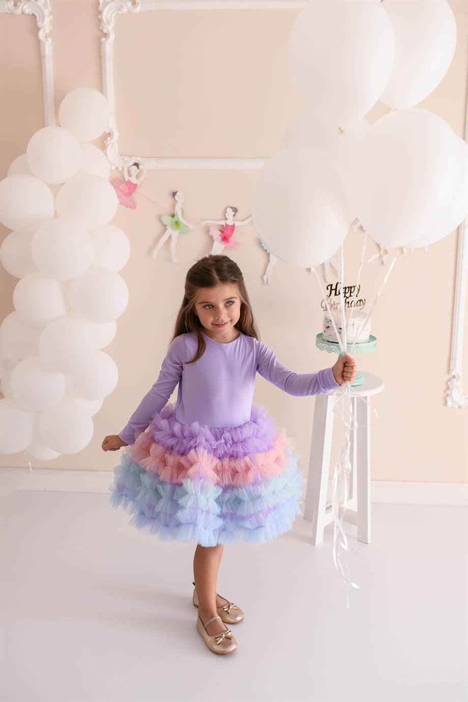 LILAC CUPCAKE WINTER TUTU DRESS