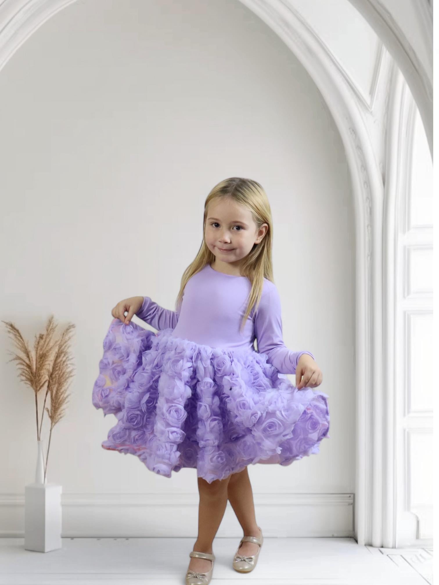 LILAC FLOWER TUTU DRESS