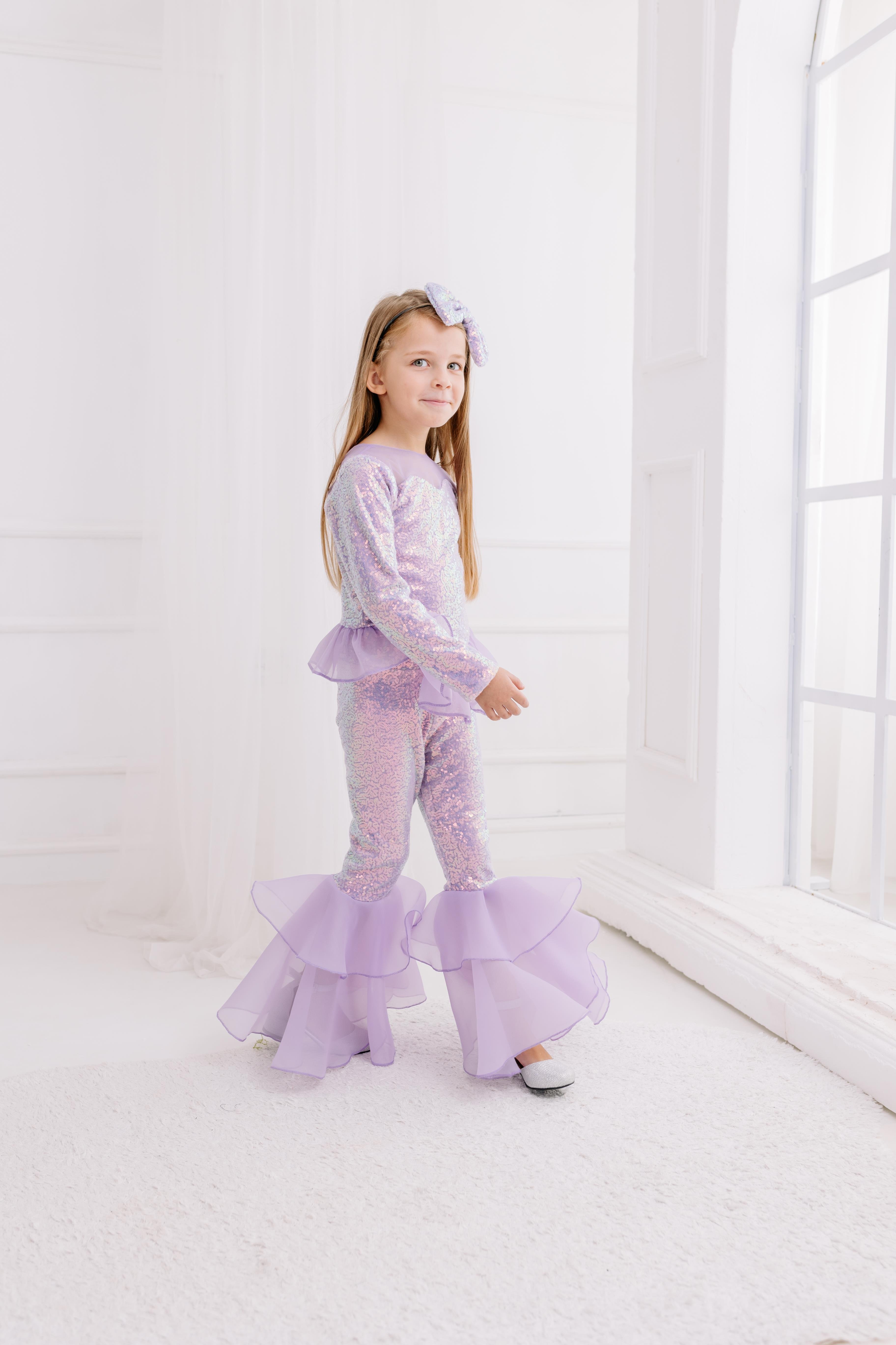 LILAC MERMAID CROP AND TROUSERS