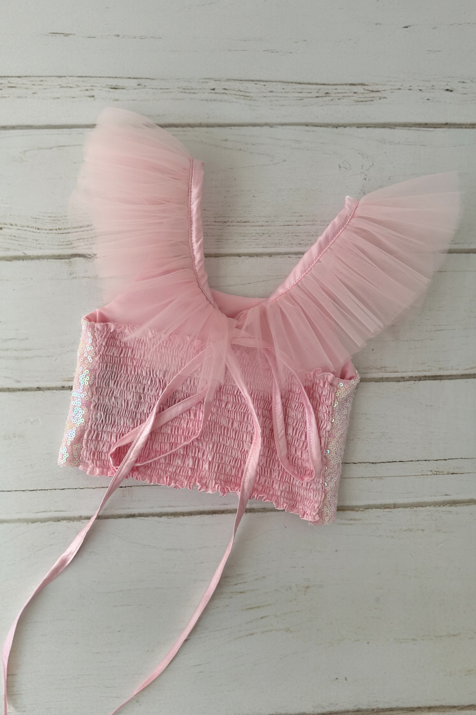 PINK FRILL CROP