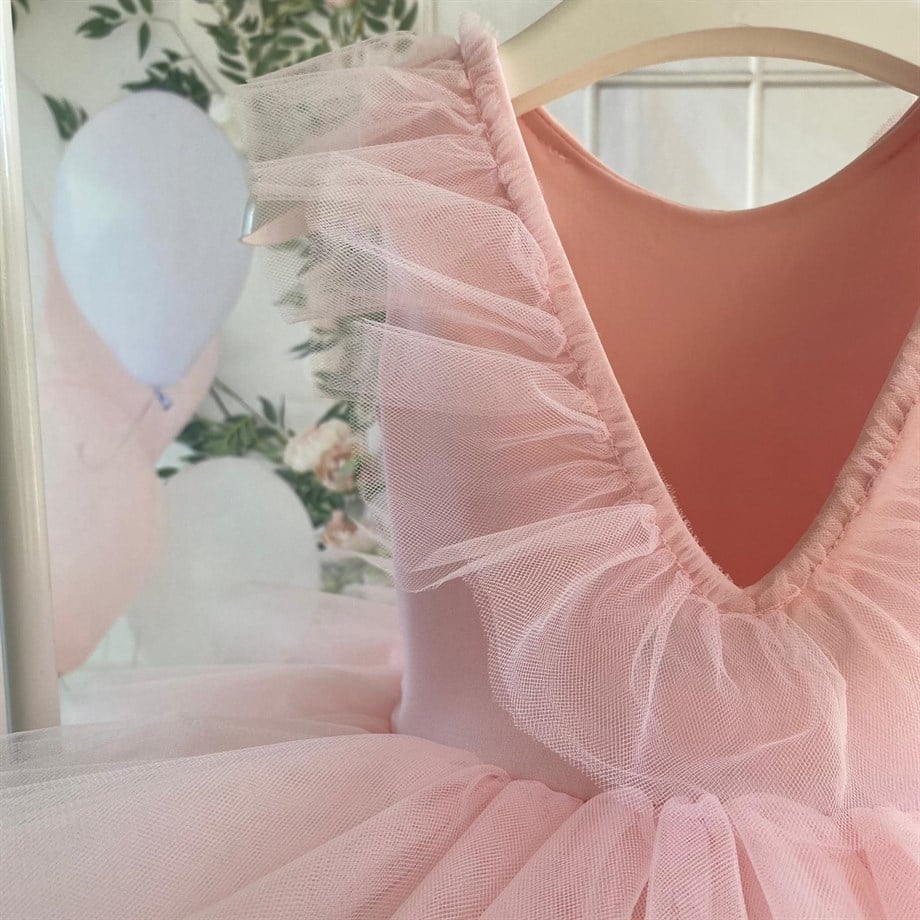 PINK LOW- CUT BACK TUTU DRESS