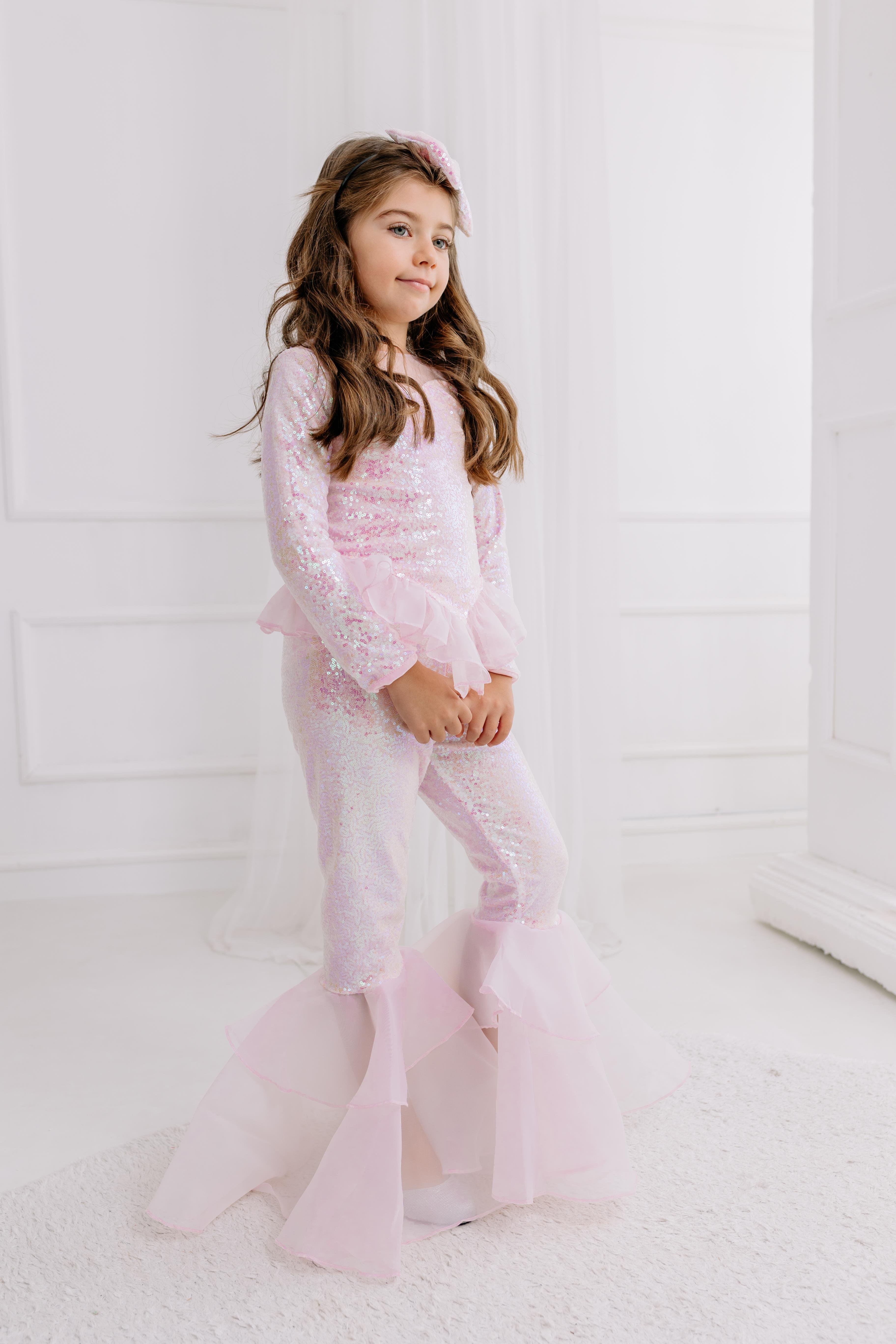 PINK MERMAID CROP AND TROUSERS