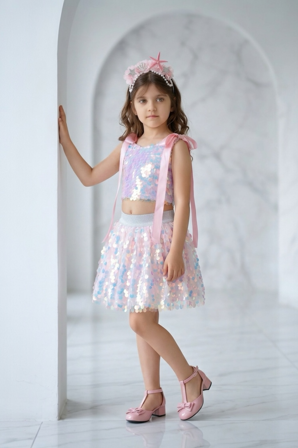 PINK SIRENE SUMMER OUTFIT (TAÇ HARİÇ TAM SET)