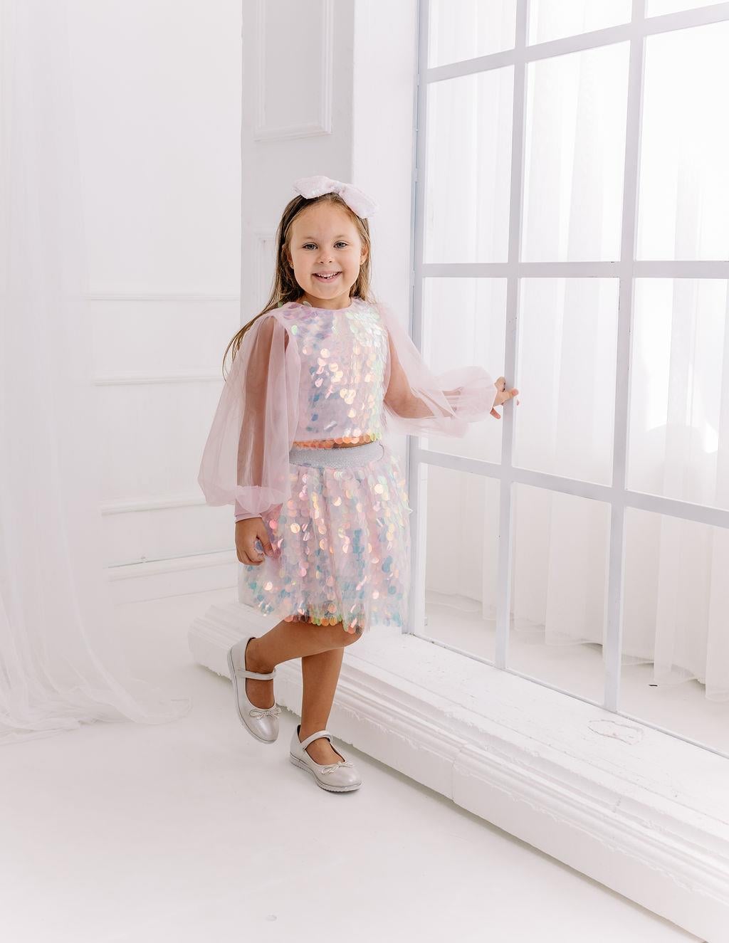 PINK SQUAMA BOHO CROP AND SKIRT