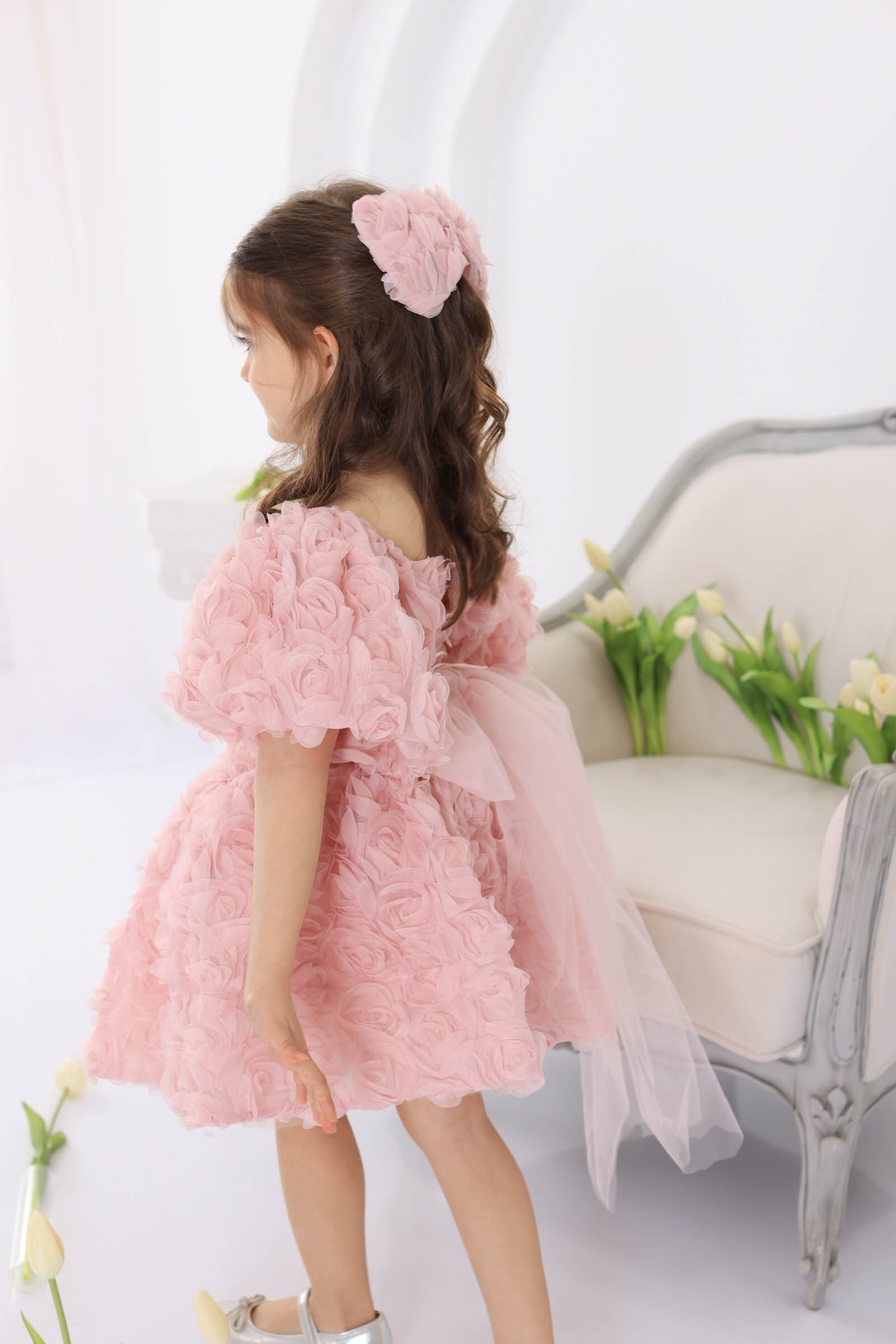 POWDER IVORY BLOOM OUTFIT (CROP&SKIRT)