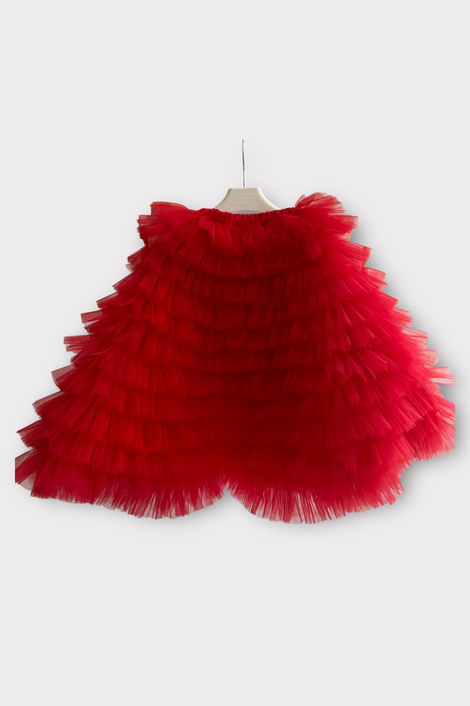 RED LONG TUTU SKIRT (TEK ETEK)