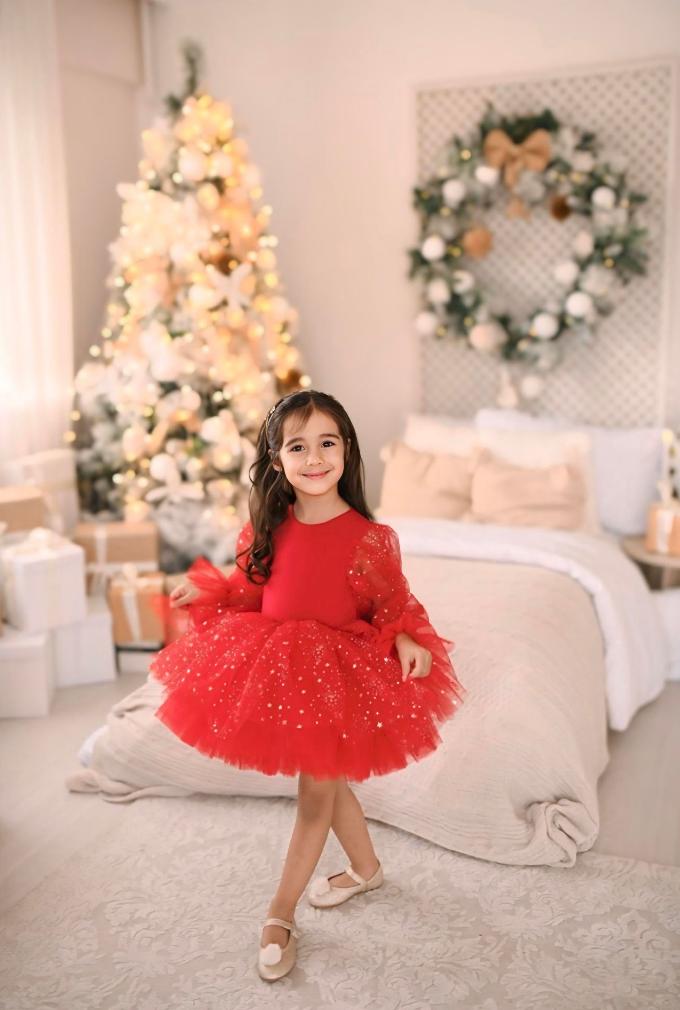 RED MAGICAL BALLOON TUTU DRESS