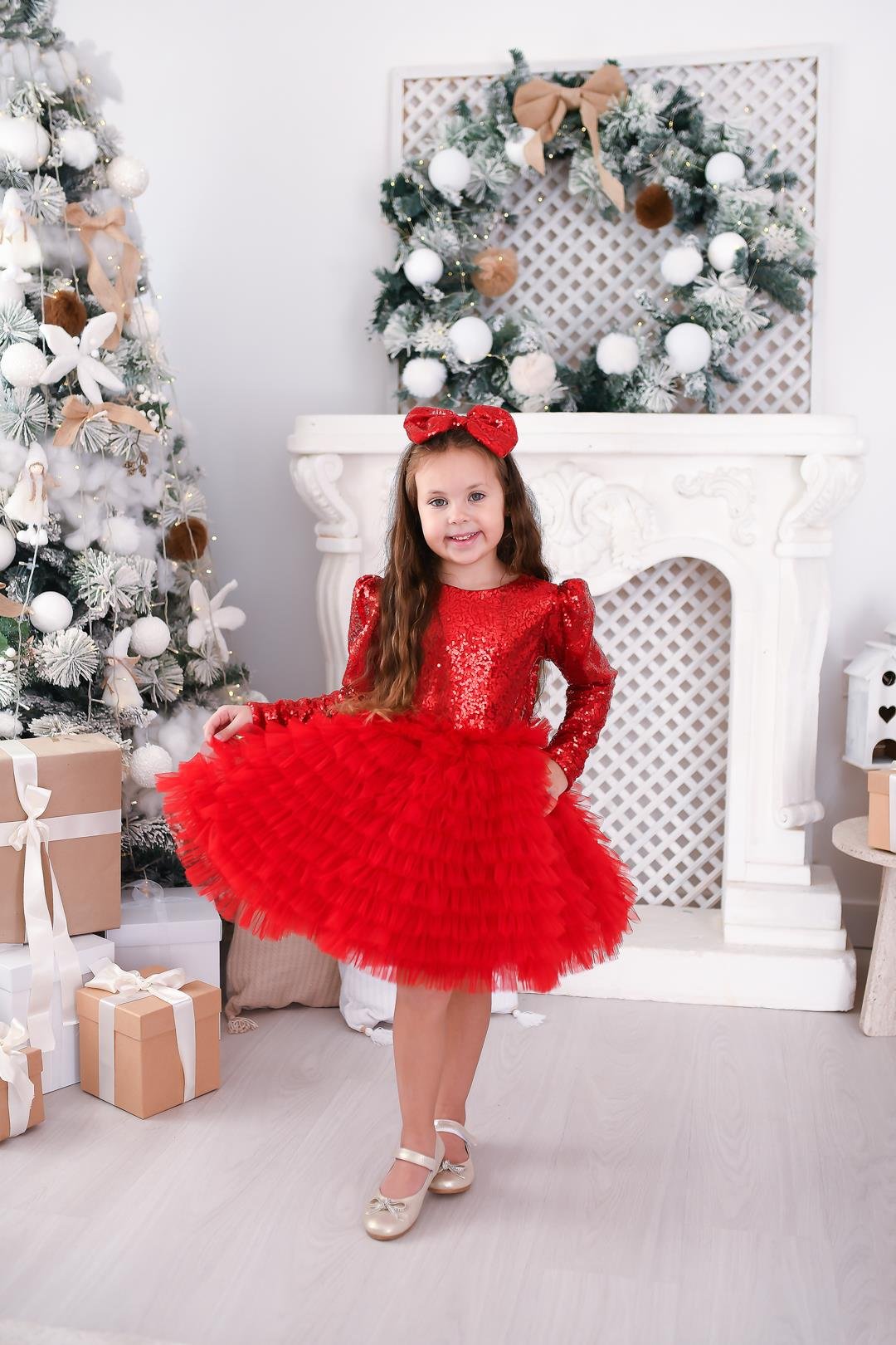 RED MANDY WINTER TUTU DRESS
