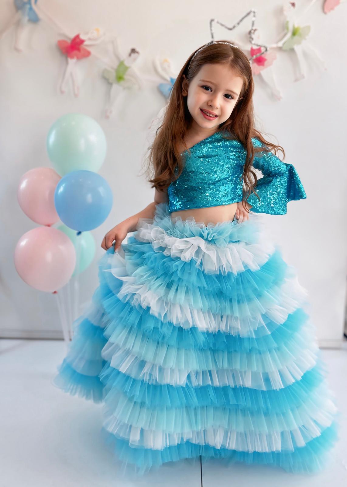 SNOWFLAKE LONG TUTU SKIRT (TEK ETEK)