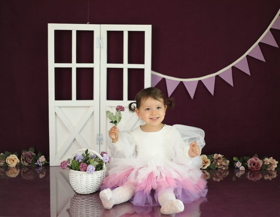 WHITE BOHO COLOR WINTER TUTU DRESS