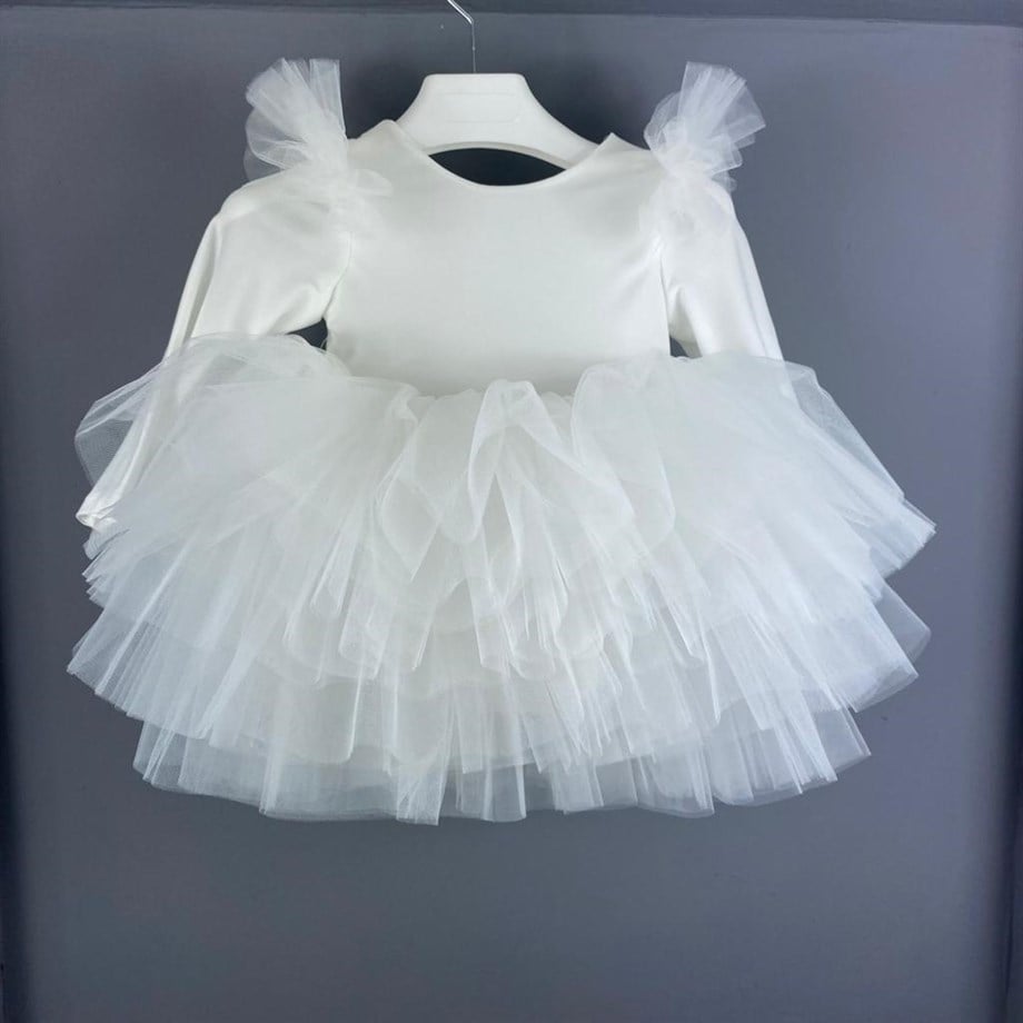 WHITE JELLY BEAN TUTU DRESS