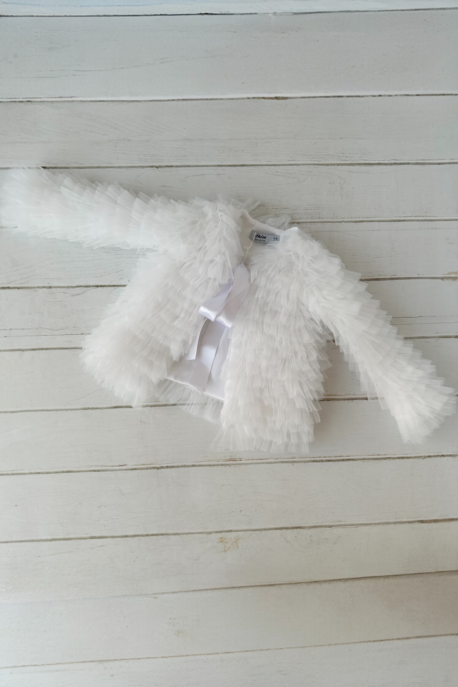 WHITE RUFFLES JACKET