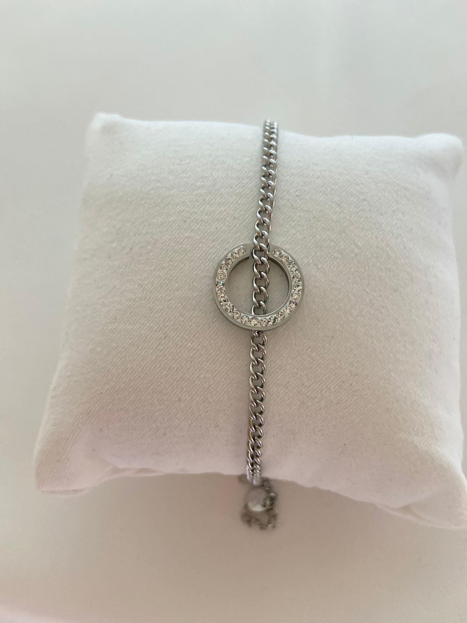 SILVER TAŞLI YUVARLAK BİLEKLİK