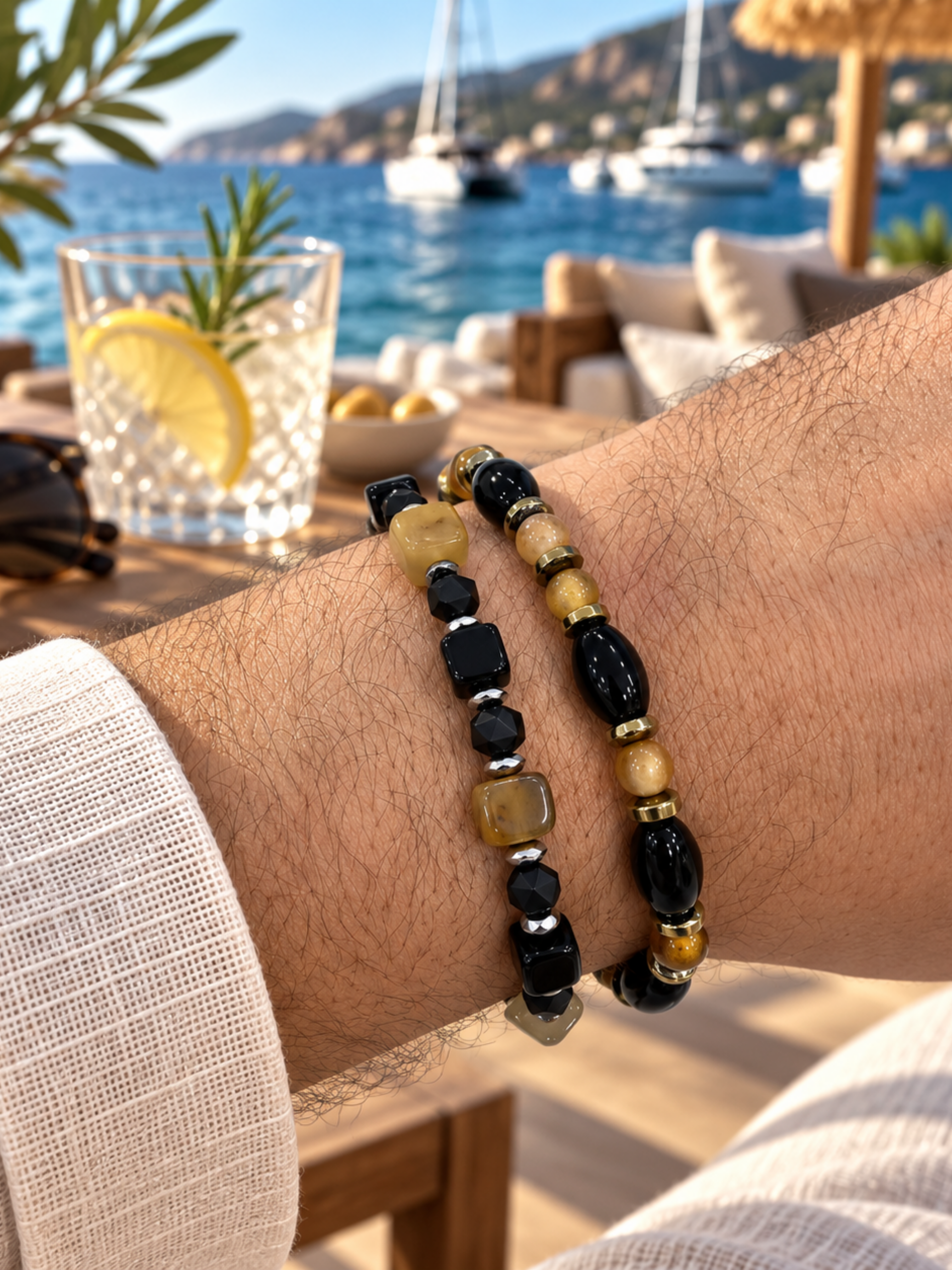 Akik Özel Tasarım Bileklik KombiniAkik doğal taş Bileklik | PiedraJewelsPiedraJewels