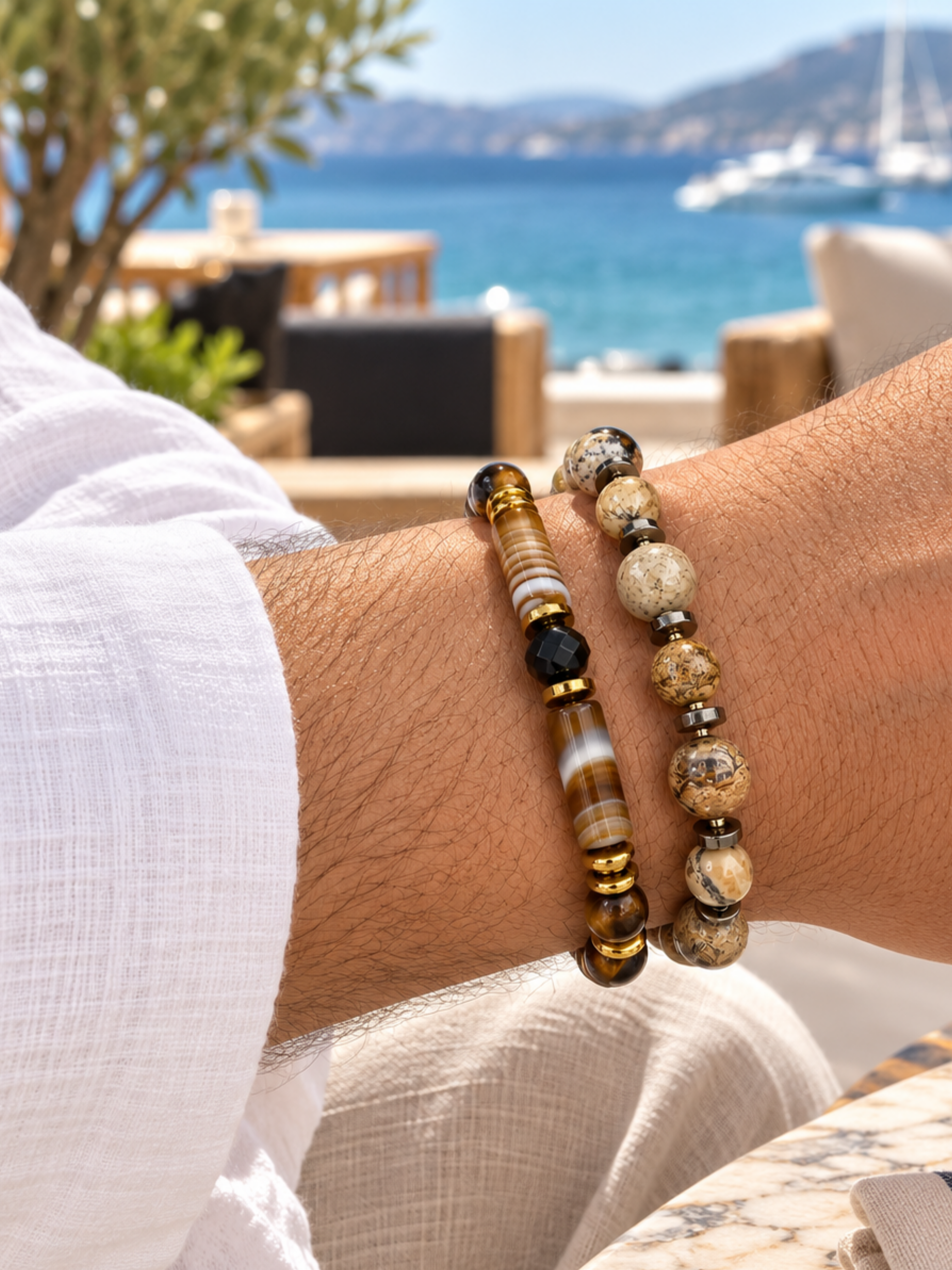 Akik Özel Tasarım Bileklik KombiniAmetist ve Akik doğal taş Bileklik | PiedraJewelsPiedraJewels