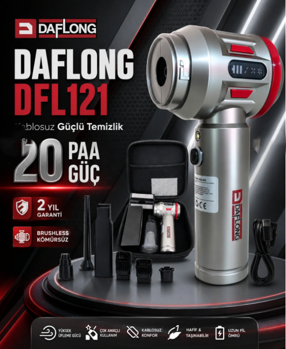Daflong Akülü Süpürge Makinası DFL121Süpürgeler