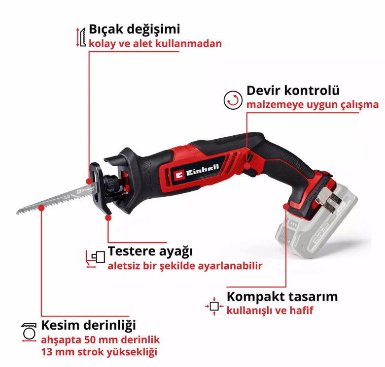 Einhell Te-Ap 18/13 Li Solo Kılıç Testere 4326315Testereler