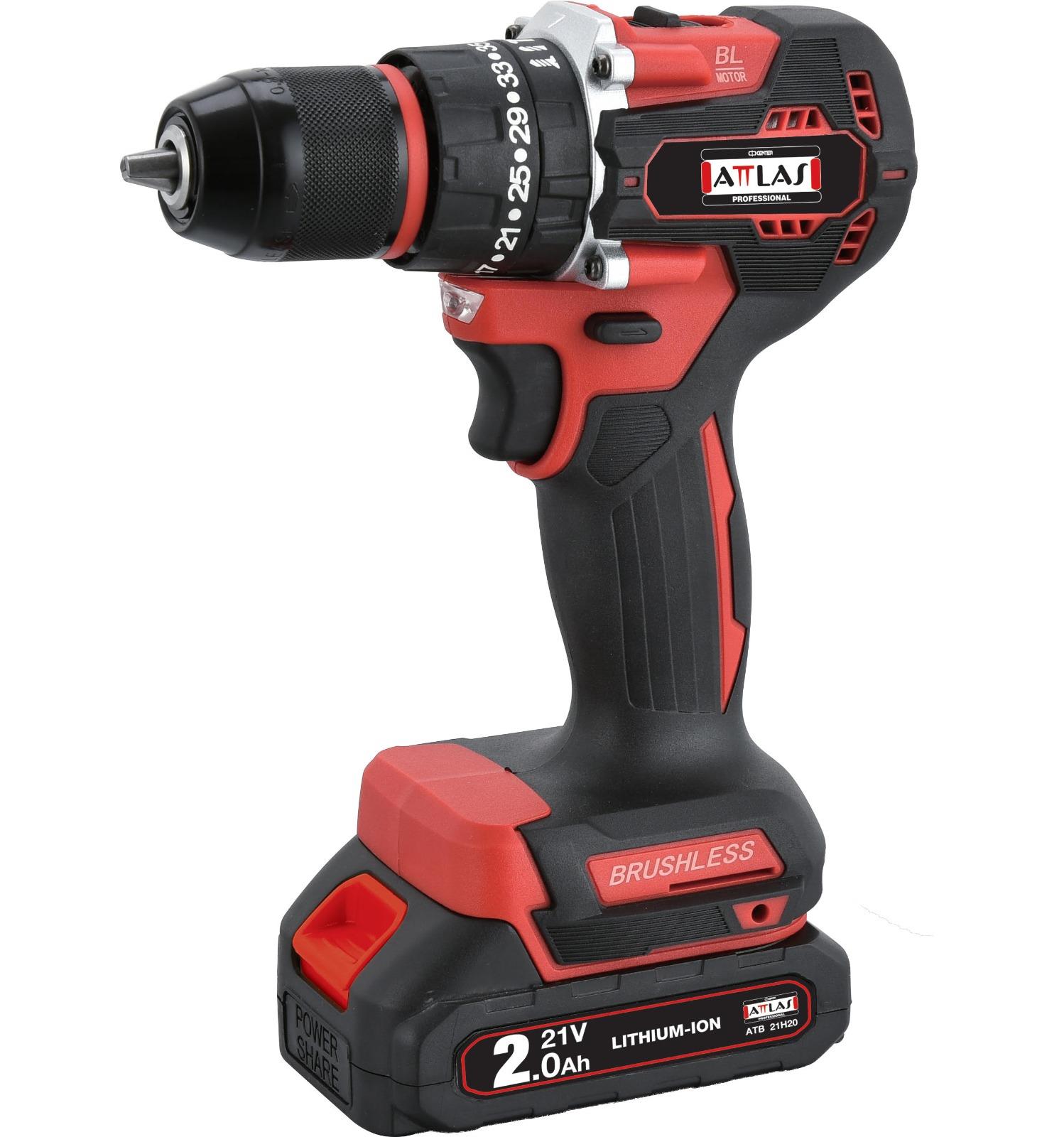 Attlas ATB 21 BLPD-202C 21V  Akülü Kömürsüz Darbeli MatkapAkülü Darbeli Matkaplar