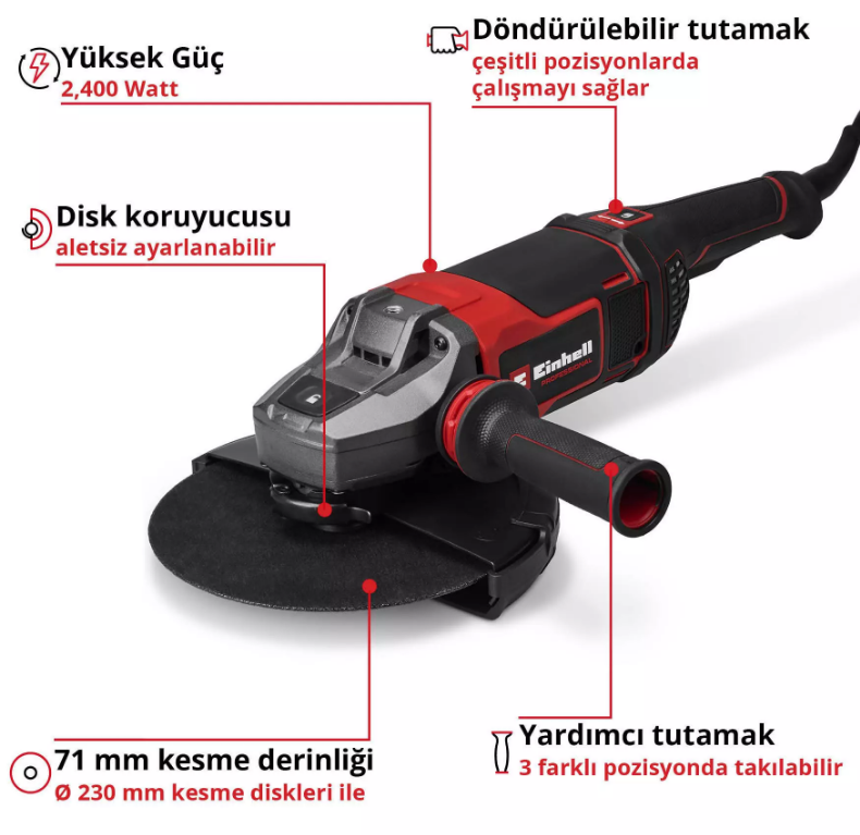 Einhell TP-AG 230/2400 Avuç Taşlama 4430895Taşlamalar (Spiraller) Ve Aksesuarları