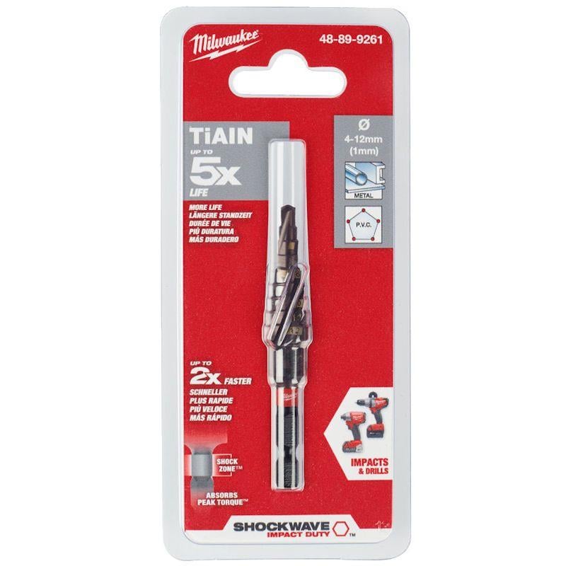 Milwaukee Shockwave Darbeli Kademeli Matkap Ucu 4-12MM 48899261Delme Uçları