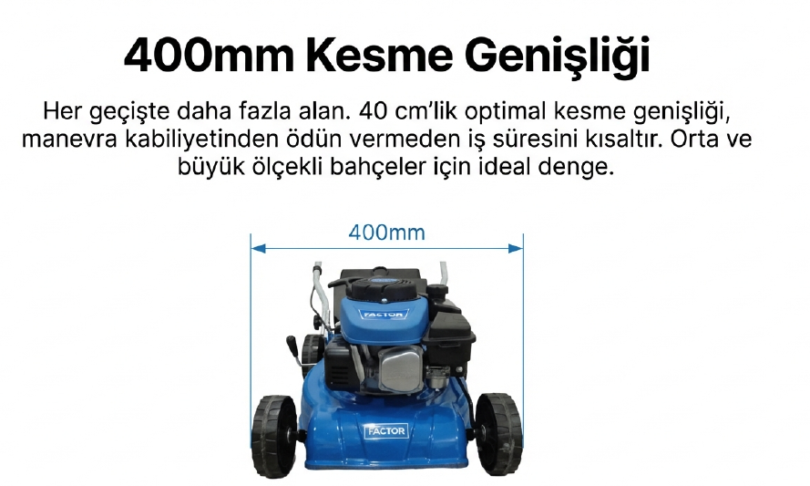 Factor Benzinli Çim Biçme Makinası İtmeli 40 CM UME40Benzinli Grup