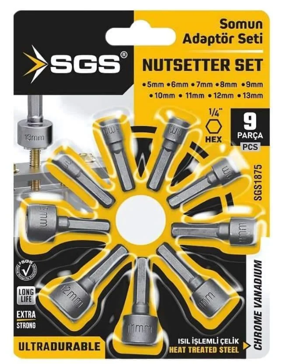 Sgs Somun Adaptör Seti SGS1875Lokma Adaptörleri