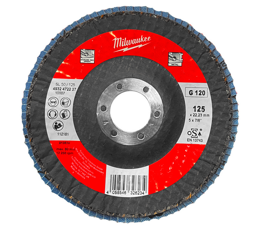Milwaukee Flap Disk SL 50/125*22MM 120 Kum 4932472227Aşındırıcı ve Zımparalar