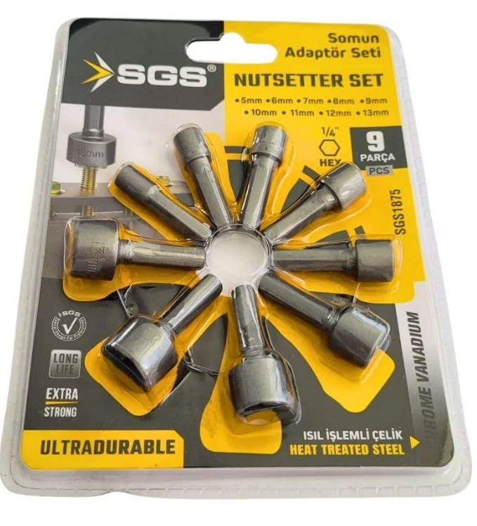 Sgs Somun Adaptör Seti SGS1875Lokma Adaptörleri