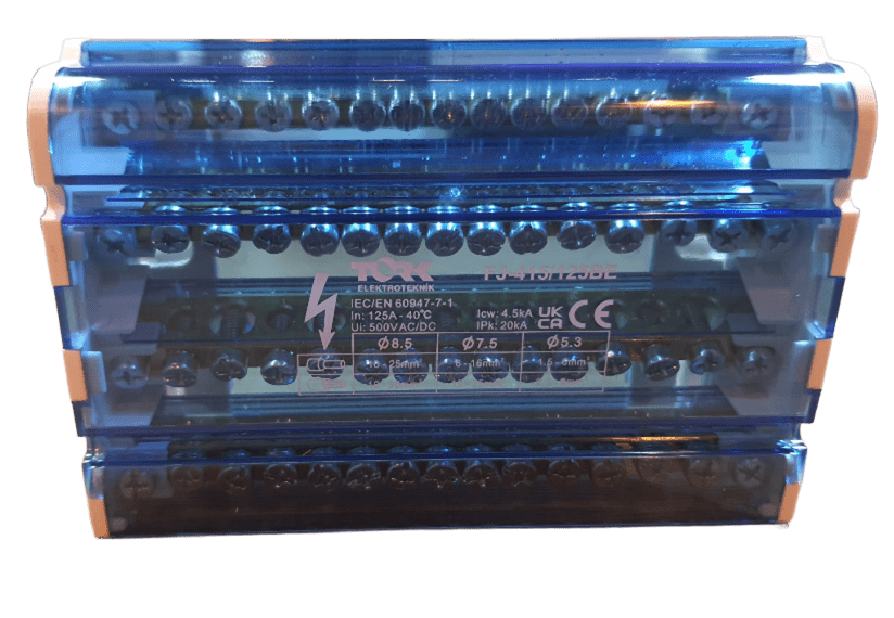 Tork 15 Delik 4 Kutup Dağıtıcı Ünite 125A FJ-415/125BESigortalar