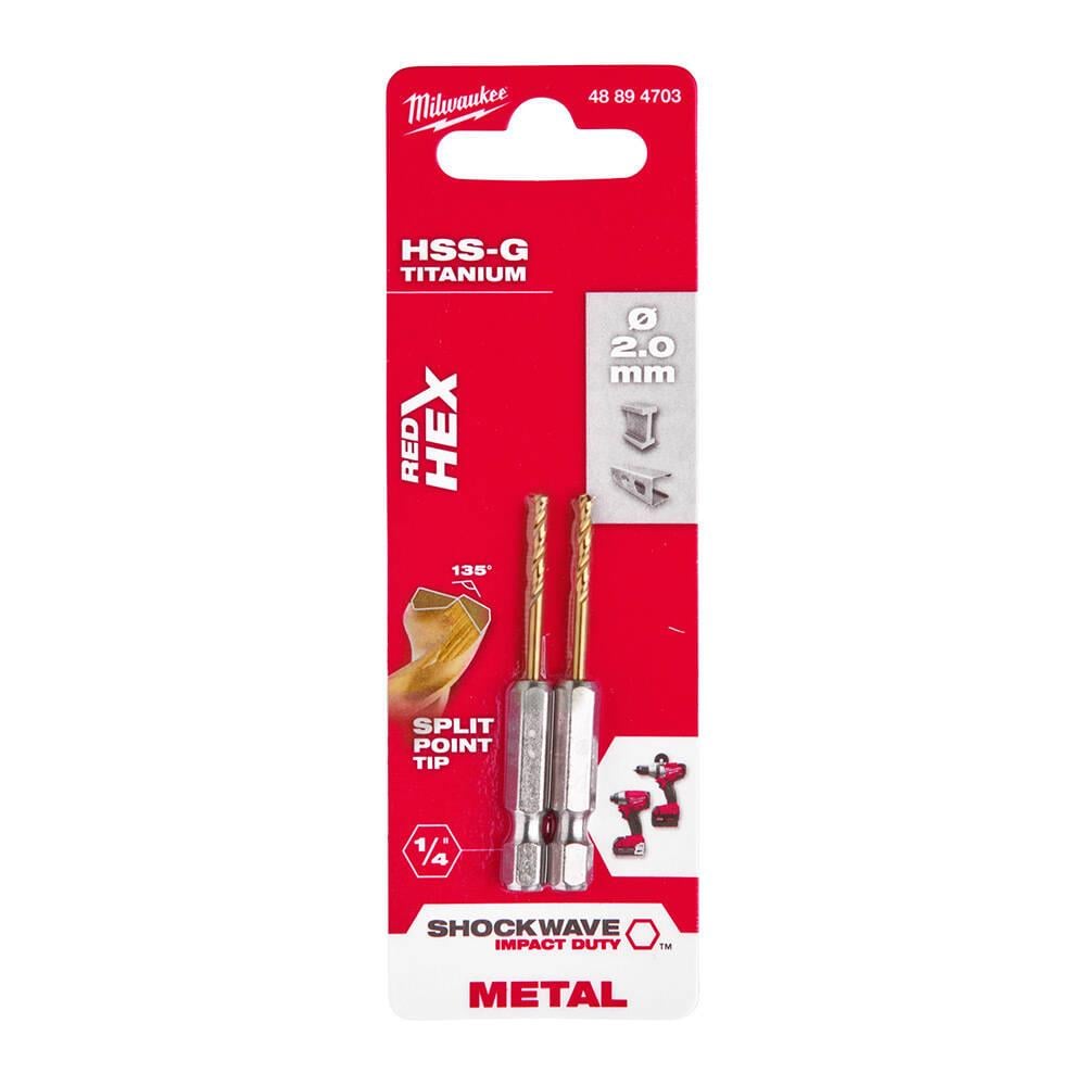 Milwaukee 2X 59.5 MM 2'Li Hex Girişli Metal Matkap Ucu 48894703Matkap Uçları