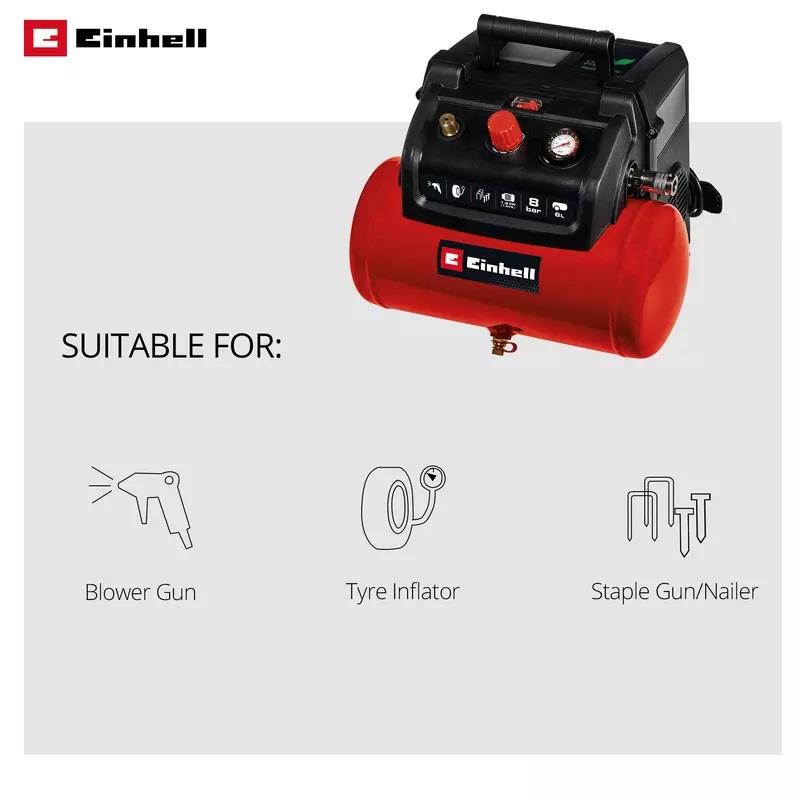 EİNHELL TC-AC 190/6/8 OF KOMPRASÖR YAĞSIZ 4020655Kompresörler