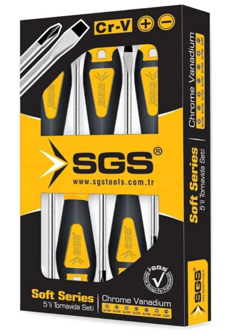 Sgs Soft Tornavida Set 5 Parça SGS1645Tornavidalar