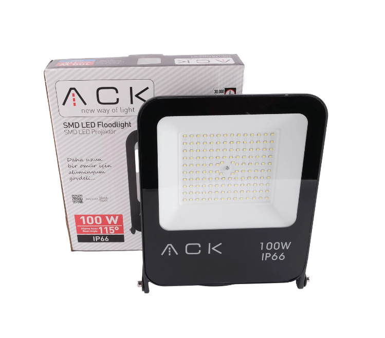 Ack Led Projektör 100W Beyaz AT62-19132Led Panel Armatürler
