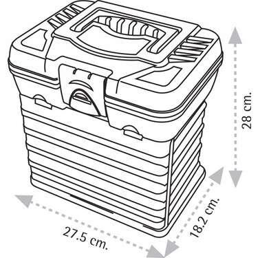 Super Bag Organizerli Takım Çantası Asr-2089Plastik Takım Çantaları