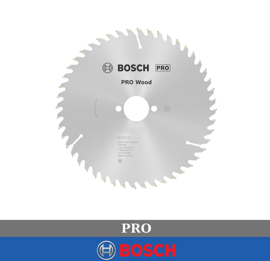 Bosch Daire Testere Bıçağı 190*30mm 48 Diş 2608640617Daire Testereler Ve Aksesuarları
