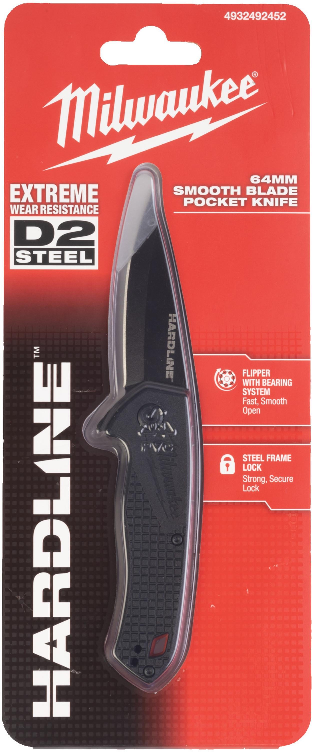 Milwaukee Hardline Katlanır Düz Ağızlı Bıçak 64 MM 4932492452Bıçak Grubu