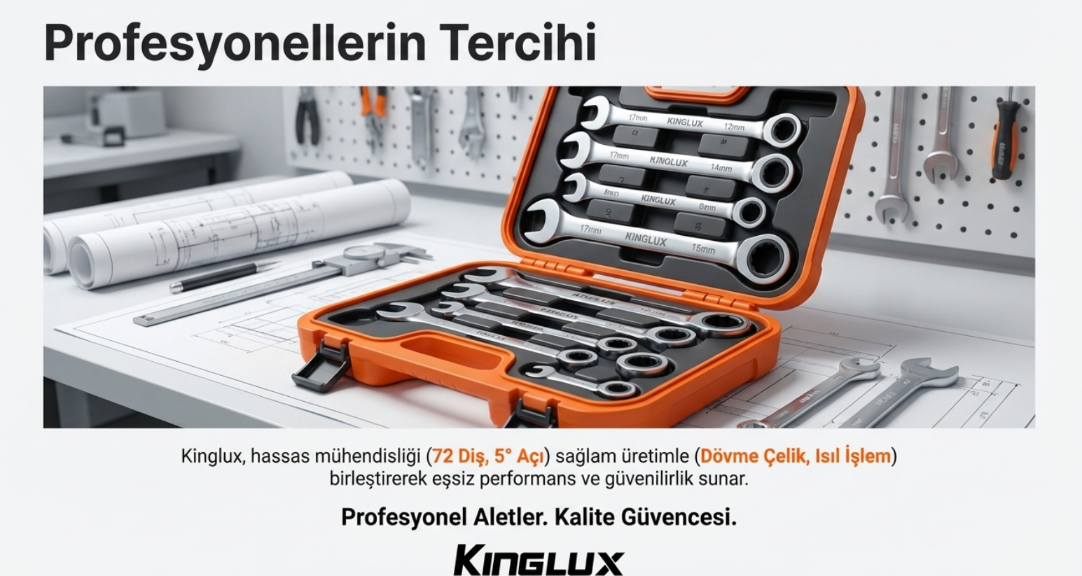 Kınglux Kombine Cırcır Anahtar Set 7 ParçaAnahtarlar