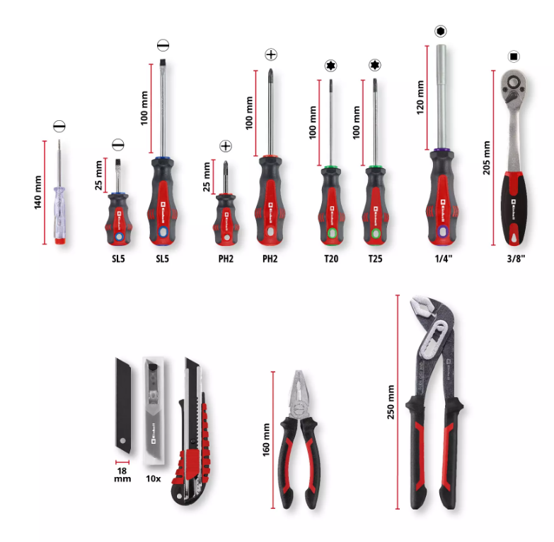 Einhell Takım Çantası 80 Parça 370570Takım Çantaları