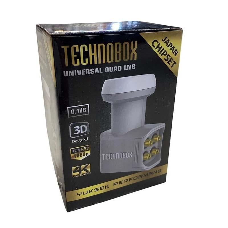 Technobox LX-44 Universal Quad Dörtlü Lnb Japan Chipset 3d Ve 4k Yayınlarına UygundurBağlantı Elemanları