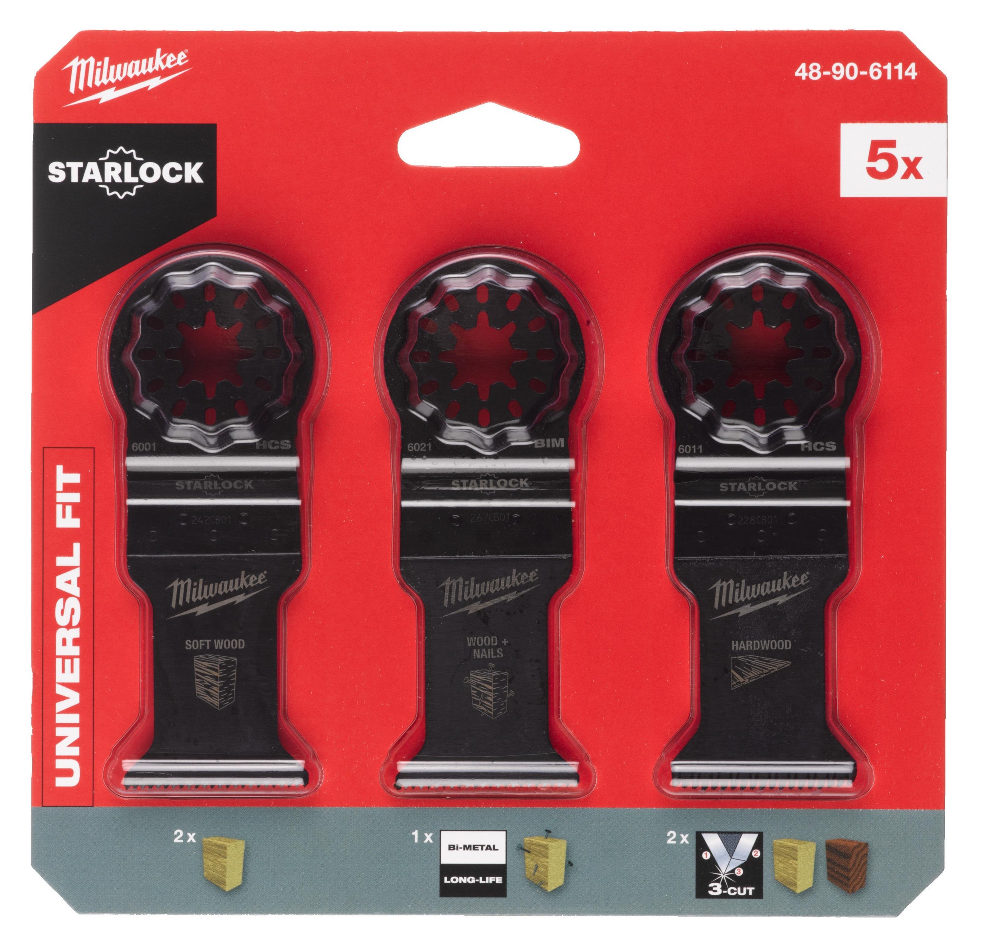 Milwaukee Omt SL Ahşap / Bi-Metal Testere Bıçağı Set 5 Parça 48906114Elektrikli Testereler Ve Aksesuarları