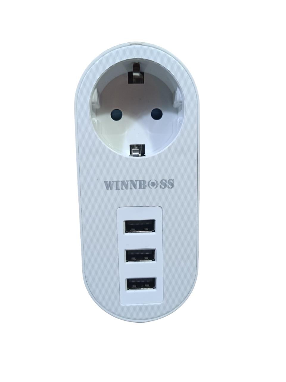 WINNBOSS 3 X Usb Girişli Termal Akım Korumalı Priz 3400Priz & Anahtar Çeşitleri